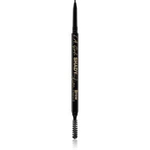 L.A. Girl Cosmetics Shady Slim creion pentru sprancene cu pensula culoare Blackest Brown 0.01 g-ro