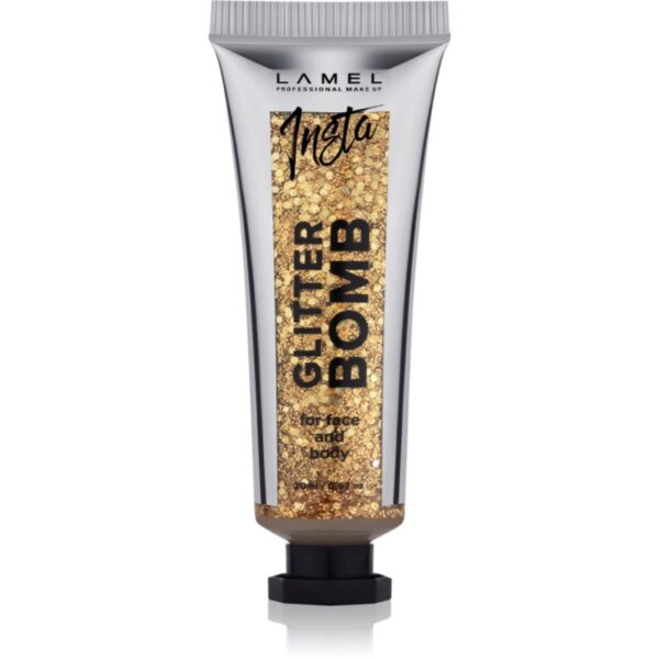 LAMEL Insta Glitter Bomb luciu pentru fata si corp #402 20 ml-Țena