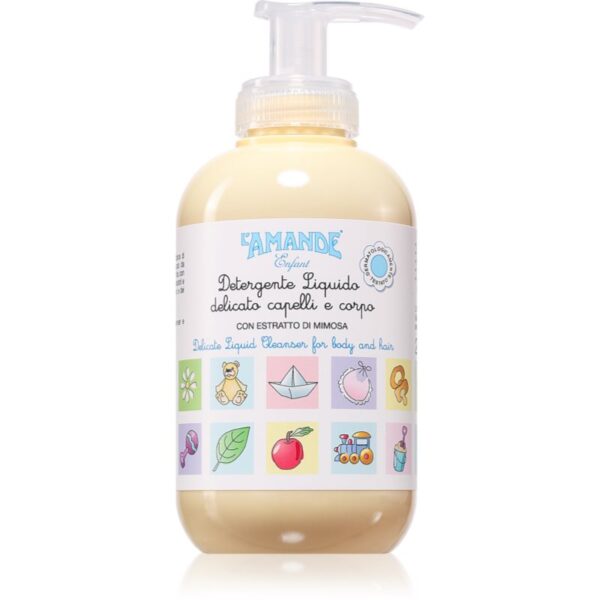 L'Amande Baby Delicate Liquid Detergent Gel de dus si sampon pentru copii 250 ml-ro