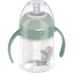 LOVI First Cup ceasca cu pai Green 6m+ 150 ml-Țena