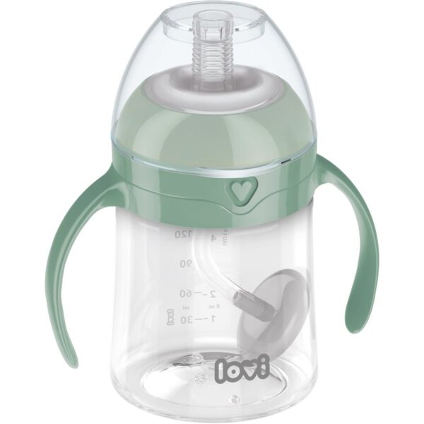 LOVI First Cup ceasca cu pai Green 6m+ 150 ml-Țena