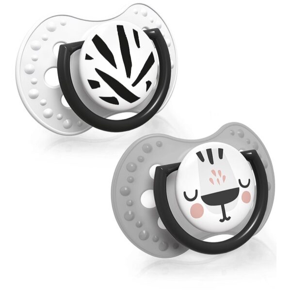 LOVI Salt & Pepper suzetă 0-3 m 2 buc-Țena