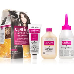 L’Oréal Paris Casting Creme Gloss culoare par culoare 200 Ebony Black 1 buc-Țena