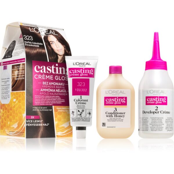 L’Oréal Paris Casting Creme Gloss culoare par culoare 323 Dark Chocolate 1 buc-Țena