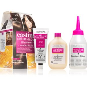 L’Oréal Paris Casting Creme Gloss culoare par culoare 400 Dark Brown 1 buc-Țena