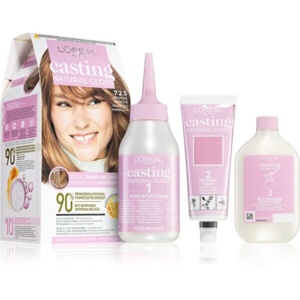 L’Oréal Paris Casting Creme Natural Gloss vopsea de păr semipermanentă culoare 723 BLONDE AMANDE-ro