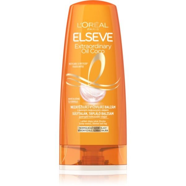 L’Oréal Paris Elseve Extraordinary Oil Coconut balsam hranitor pentru par normal spre uscat 200 ml-ro