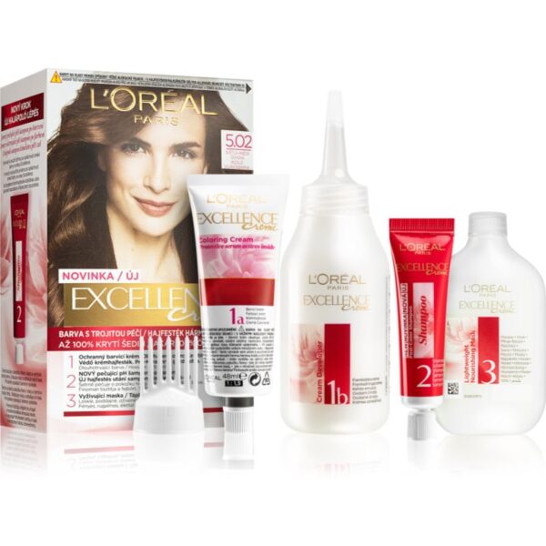 L’Oréal Paris Excellence Creme culoare par culoare 5.02 Light Brown 1 buc-ro