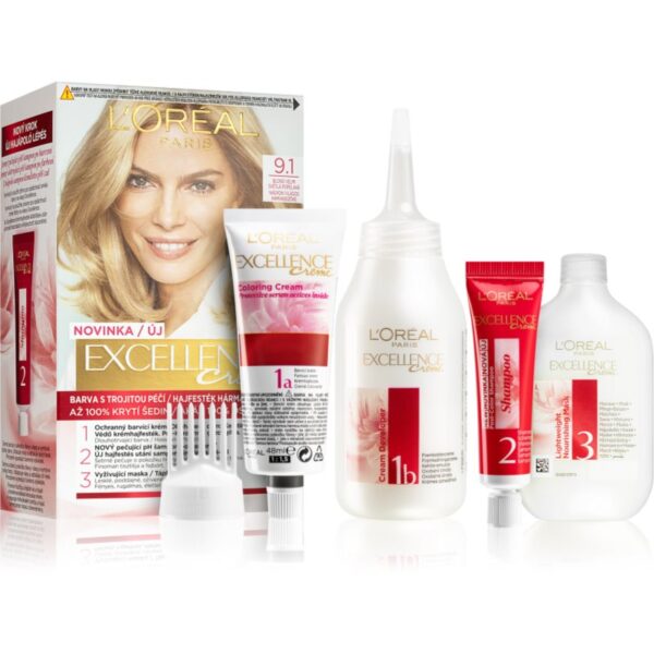 L’Oréal Paris Excellence Creme culoare par culoare 9.1-Țena