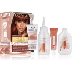 L’Oréal Paris Excellence Universal Nudes Culoare permanenta pentru par culoare 4UR Universal Dark Red 1 buc-Țena
