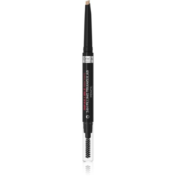 L’Oréal Paris Infaillible 24h Filling Triangular Pencil creion sprâncene precise rezistent la apa culoare 07 Blonde 1 ml-Țena