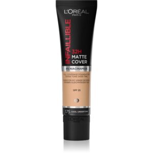 L’Oréal Paris Infallible 32H Matte Cover machiaj matifiant de lungă durată SPF 25 culoare 175 (Cool Undertone) 30 ml-Țena