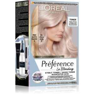 L’Oréal Paris Préférence Le Blonding Toner toner acid neutralizarea subtonurilor de alamă culoare 02 Pearl Blonde 1 buc-ro