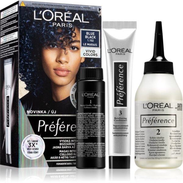 L’Oréal Paris Préférence Vivids culoare par culoare 1.102 blue black 1 buc-ro