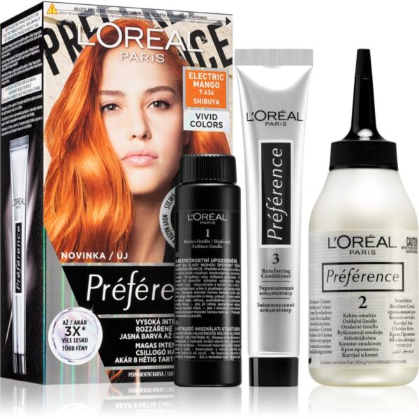 L’Oréal Paris Préférence Vivids culoare par culoare 7.434 electric mango 1 buc-ro
