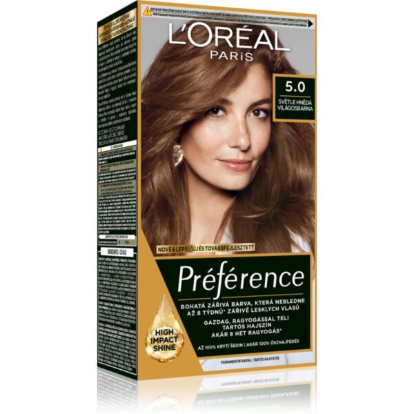 L’Oréal Paris Préférence culoare par culoare 5.0 Light Brown 1 buc-ro