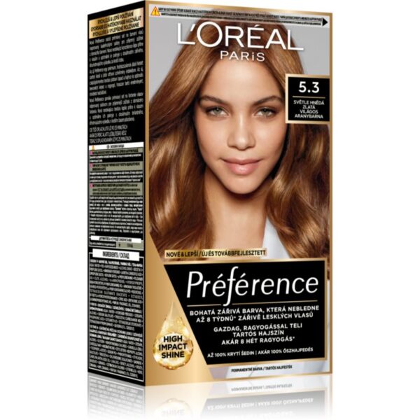 L’Oréal Paris Préférence culoare par culoare 5.3 Ligth Golden Brown 1 buc-Țena