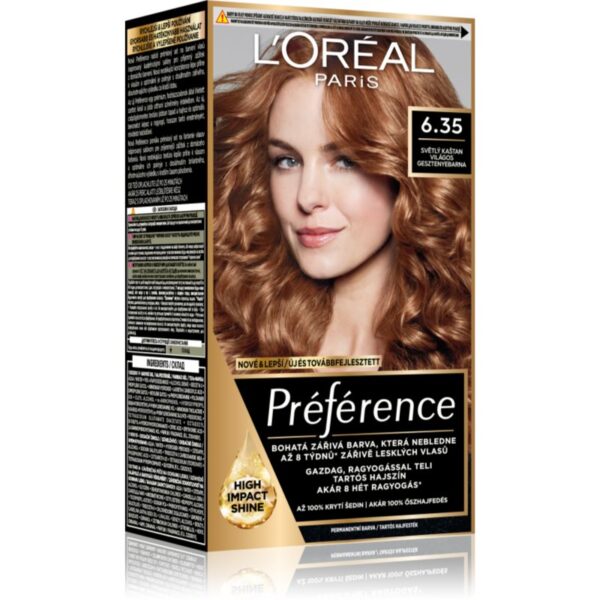 L’Oréal Paris Préférence culoare par culoare 6.35 Light Amber 1 buc-Țena