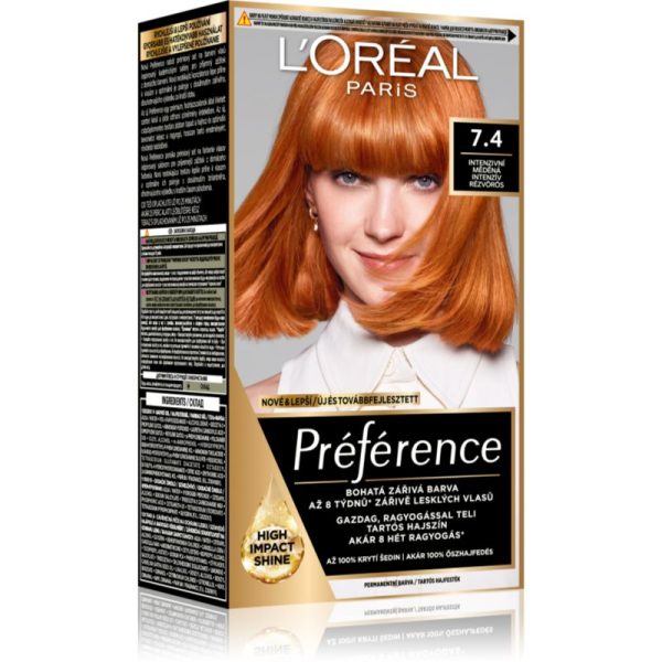 L’Oréal Paris Préférence culoare par culoare 7.4 Mango Copper 1 buc-Țena