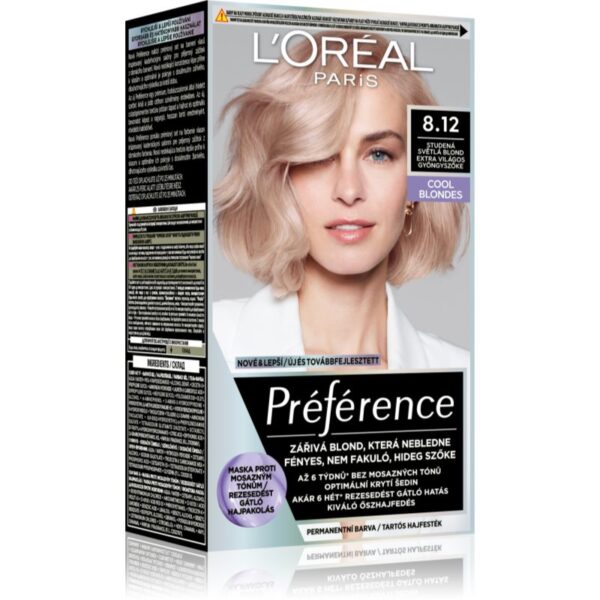 L’Oréal Paris Préférence culoare par culoare 8.12 Light Ash Beige Blonde-ro