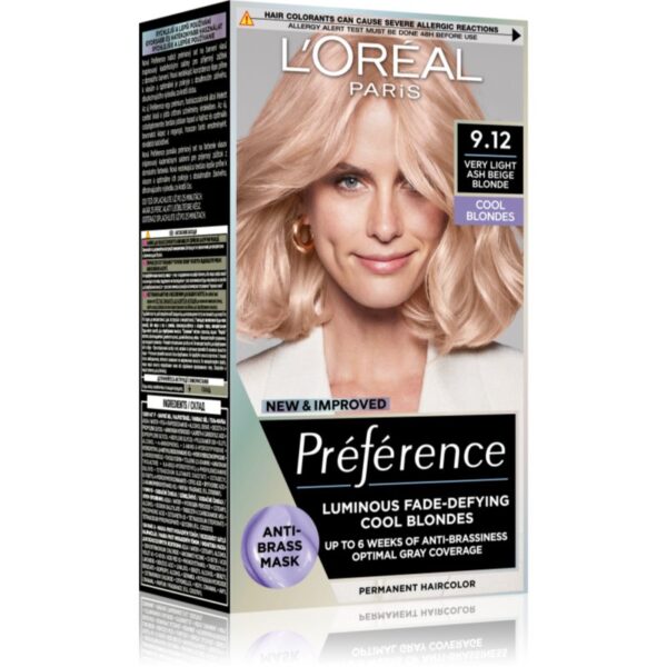 L’Oréal Paris Préférence culoare par culoare 9.12 Very Light Ash Beige Blonde-ro