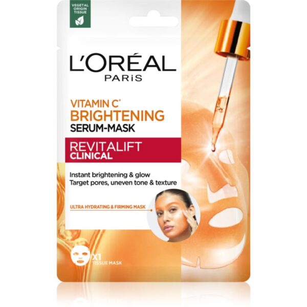 L’Oréal Paris Revitalift Clinical masca pentru albirea tenului cu vitamina C 26 g-ro