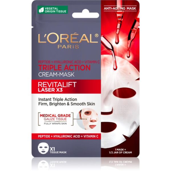 L’Oréal Paris Revitalift Laser X3 masca pentru celule împotriva îmbătrânirii pielii 28 g-ro