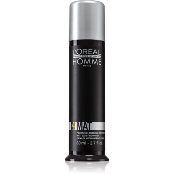 L’Oréal Professionnel Homme 4 Force Mat pasta pentru modelat pentru un aspect mat 80 ml-ro