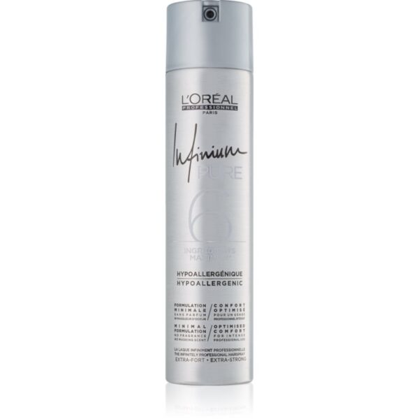 L’Oréal Professionnel Infinium Pure Spray de păr hipoalergenic cu fixare foarte puternica fără parfum 300 ml-ro