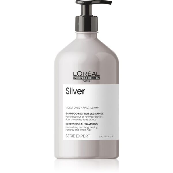 L’Oréal Professionnel Serie Expert Silver Sampon argintiu pentru par grizonat 750 ml-Țena