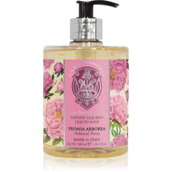La Florentina Arboreal Peony Liquid Soap Săpun natural pentru mâini bujor 500 ml-ro