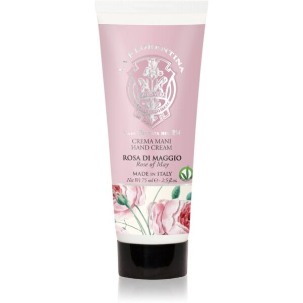 La Florentina Rose of May Hand Cream cremă naturală de mâini cu aromă de trandafiri 75 ml-ro