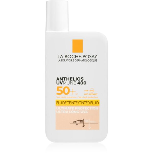 La Roche-Posay Anthelios UVMUNE 400 fluid protector tonifiant pentru față SPF 50+ 50 ml-ro