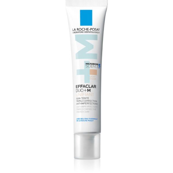 La Roche-Posay Effaclar DUO+M Unifiant crema tonica iluminatoare cu efect de hidratare culoare Light 40 ml-Țena