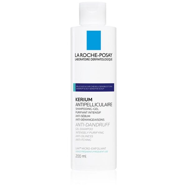La Roche-Posay Kerium Anti-Dandruff șampon exfoliant pentru par gras si cu matreata 200 ml-Țena