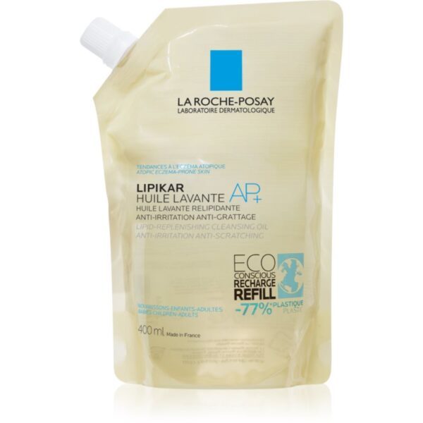 La Roche-Posay Lipikar Huile AP+ Ulei de curățare relipidic alcalin împotriva iritației rezervă 400 ml-ro