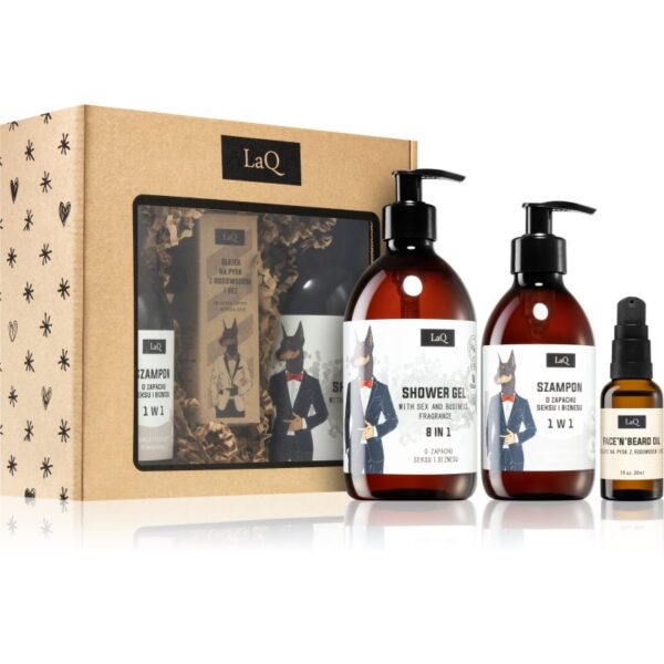 LaQ Doberman set cadou corp si fata pentru bărbați-ro