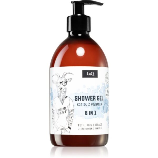 LaQ Goat From Poznaň gel de dus revigorant 8 in 1 cu extract de conuri de hamei 500 ml-ro