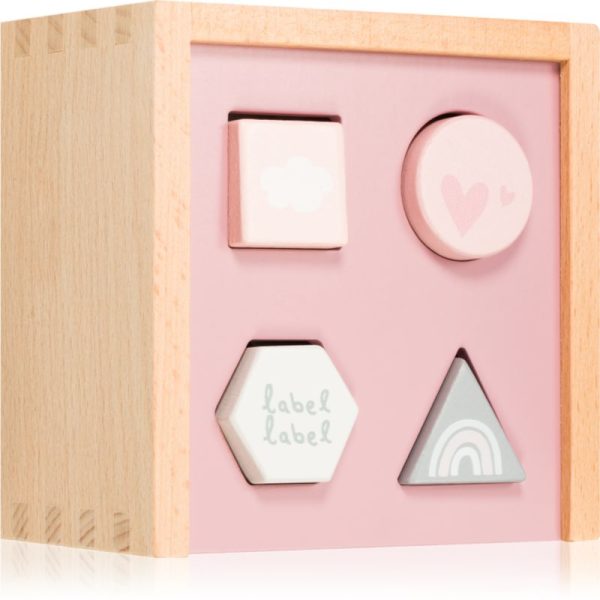 Label Label Shape Sorting Box jucărie interactivă cu piese care se pot insera Pink 1 buc-Țena