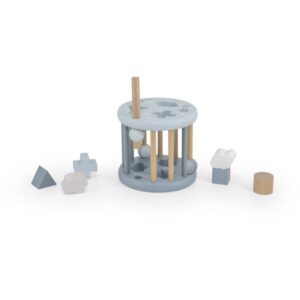 Label Label Shape Sorting Wheel jucărie interactivă cu piese care se pot insera Blue 1 buc-ro