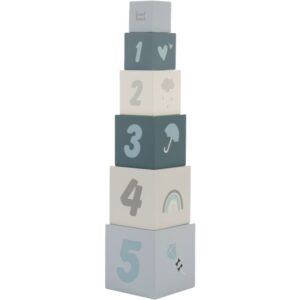 Label Label Stacking Blocks Numbers cuburi din lemn Blue 1 buc-ro