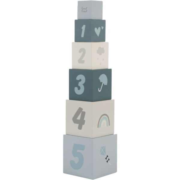 Label Label Stacking Blocks Numbers cuburi din lemn Blue 1 buc-ro
