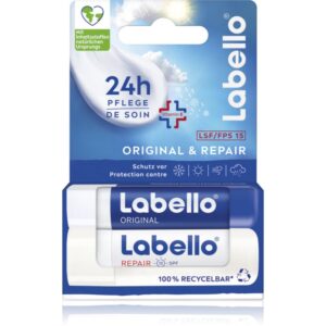 Labello Original & Repair balsam de buze hidratant și regenerator 2x4.8 g-ro