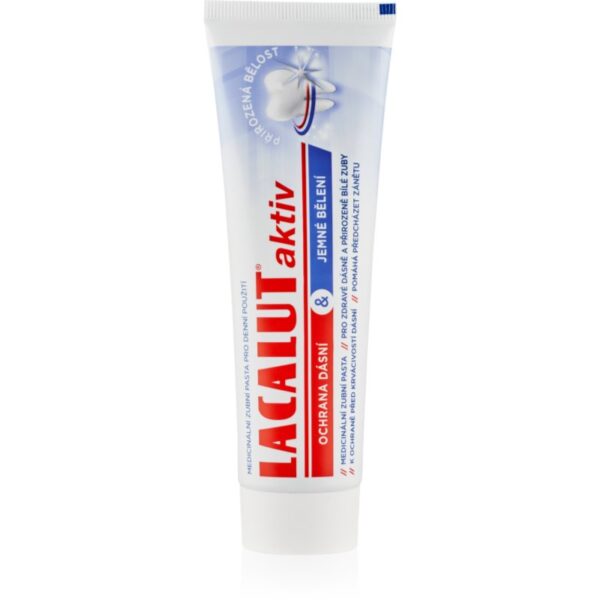 Lacalut Aktiv pasta de dinti pentru albire pentru dinti sanatosi si gingii sanatoase 75 ml-Țena