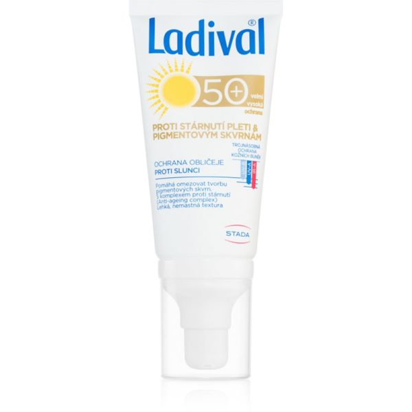 Ladival Anti-aging & Dark Spots crema protectoare impotriva imbatranirii pielii impotriva petelor SPF 50+ 50 ml-Țena
