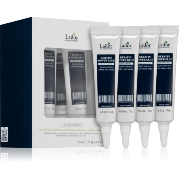 La'dor Keratin Power Glue tratament pentru îngrijirea părului fără clătire cu keratina 4x15 g-ro