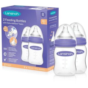 Lansinoh NaturalWave biberon pentru sugari 2x160 ml-ro