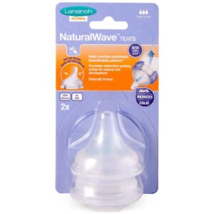 Lansinoh NaturalWave tetină pentru biberon Fast 2 buc-ro