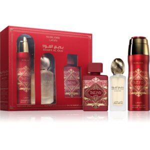 Lattafa Badee Al Oud Sublime set cadou unisex 3 buc-Țena