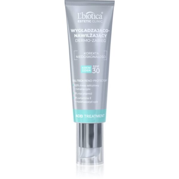 L’biotica Estetic Clinic Acid Treatment loțiune protectoare hidratantă cu efect de netezire SPF 30 35 ml-ro